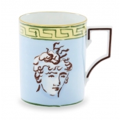 Ginori Il Viaggio Di Nettuno Mug - Light Blue + Yellow - 13.5 oz.